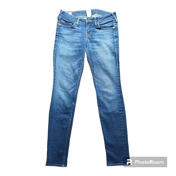True Religion Women's Jeans Color Blue Size 28 Style Number Stella Mid-Rise - Picture 1 of 10